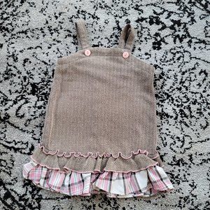 Pick 5 📦 Tan Plaid Jumper Dress 3 3T